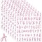 576 Pieces 8 Sheets Glitter Letters Stickers Self Adhesive Vinyl (Pink, 1 Inch)